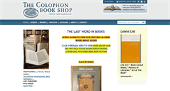 Desktop Screenshot of colophonbooks.com