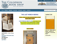 Tablet Screenshot of colophonbooks.com